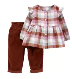 Conjunto Bata Lã Xadrez 2 PÇS - CARTER´S