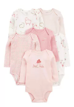 Kit Body Manga Longa Ovelha 6pçs - CARTER´S