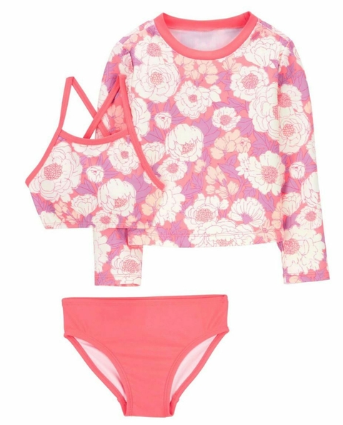 Conjunto Praia Piscina Menina Floral - OSHKOSH B´GOSH