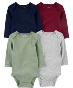Kit Body Manga Longa Liso - CARTER´S