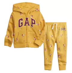 CONJUNTO MOLETOM MENINA AMARELO FLORAL - GAP - comprar online