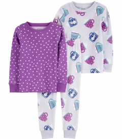 Pijama Xícaras Lilás 3PÇS - CARTER´S - comprar online
