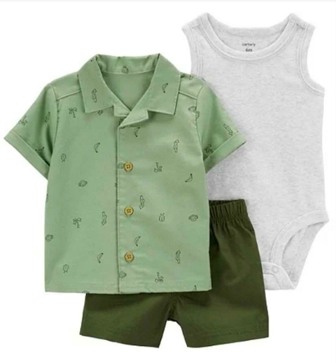 TRIO Menino Camisa Verde - CARTER´S - comprar online
