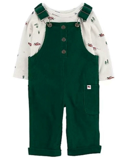 Conjunto Jardineira Veludo Verde 2 PÇS - CARTER´S - comprar online