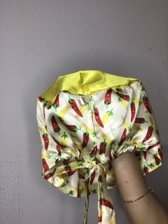 Touca para cozinhar em cetim - Quero touca!