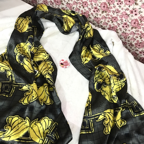 Lenço / echarpe de seda pura (100% natural) - Yellow