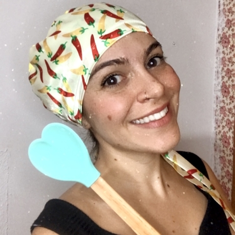 Touca para cozinhar em cetim