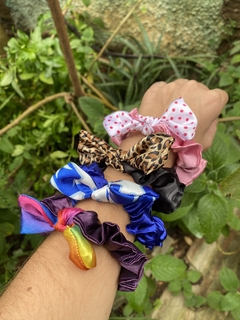 Kit de xuxinhas/ scrunchies em cetim fininhas/slim