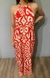 3414- Vestido largo crepe estampado