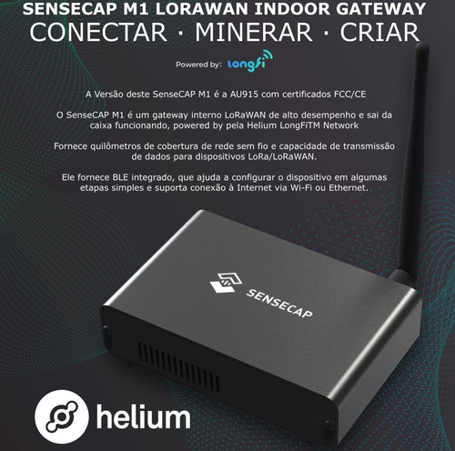 Sensecap M1 Indoor Gateway , Minerador Helium , Protocolo LoRaWAN , AU915 - loja online