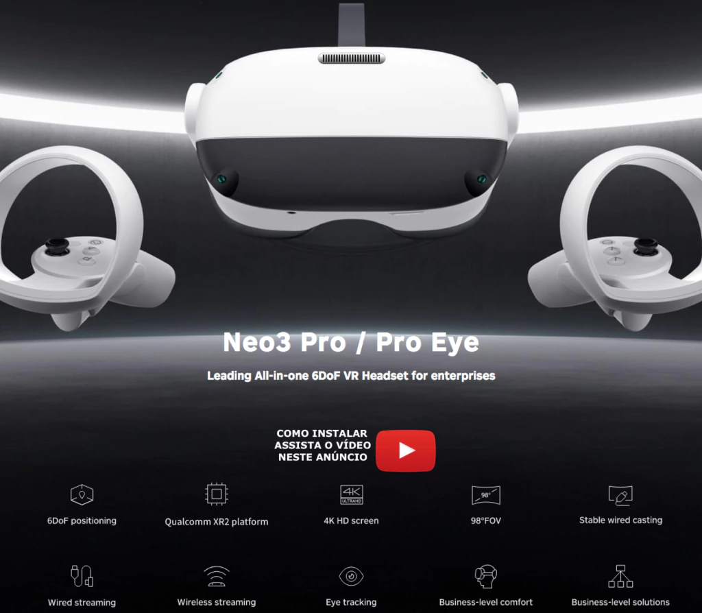 Pico Neo 3 Pro Eye Business , VR Headset All-in-one , 8GB RAM , 256GB ROM - comprar online