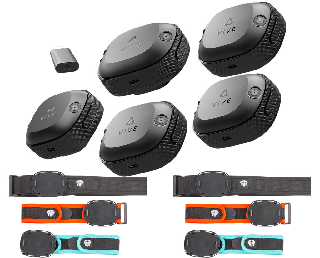 HTC VIVE Ultimate Tracker 5+1 Kit + TrackStraps for VIVE Ultimate Tracker + Dance Dash Game Key