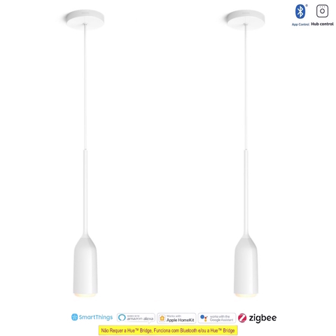 Philips Hue White Ambiance Devote l Smart LED Pendant l Luminária Pendente Inteligente l Copas, Cozinhas e Cabeceira l Compatível com Alexa, Apple Homekit & Google Assistant l Funciona com Bluetooth e/ou com a Hue Bridge - loja online