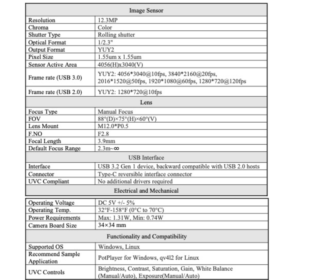 Imagem do Arducam 12MP IMX477P USB 3.0 Camera with M12 Fixed Focus Lens , Nvidia Jetson , B0459 , B0459C