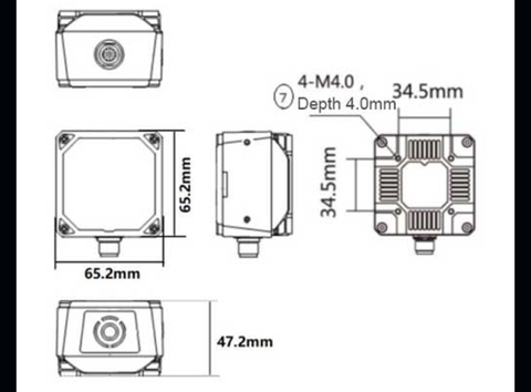 Imagem do Rakinda R2 Ethernet Industrial Fixed 2D Barcode Readers Industrial Scanner