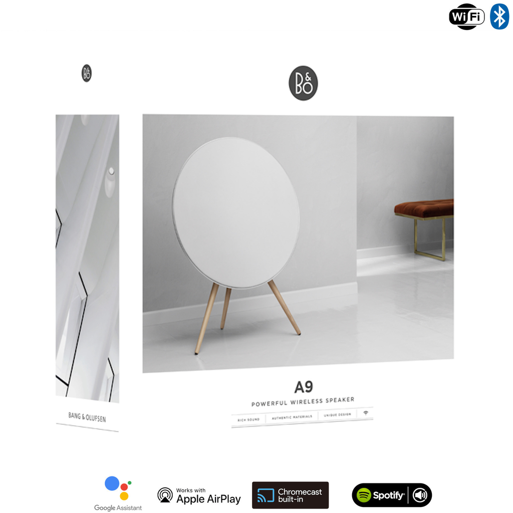 Bang & Olufsen Beoplay A9 , 4ª Geração , Impressionantes até 3.000W , Cor: White with Oak Legs - online store