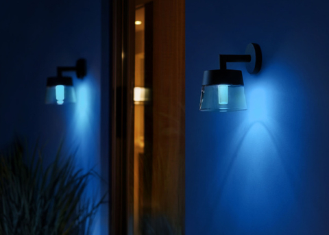 Philips Hue Attract l White and Color Ambiance l LED Smart Outdoor Wall Lantern l Luminária Arandela de Parede l Cristal Autêntico | Lança um Arco Colorido l Compatível com a Alexa, Google Assistant e Apple HomeKit | Requer a Hue Bridge - loja online