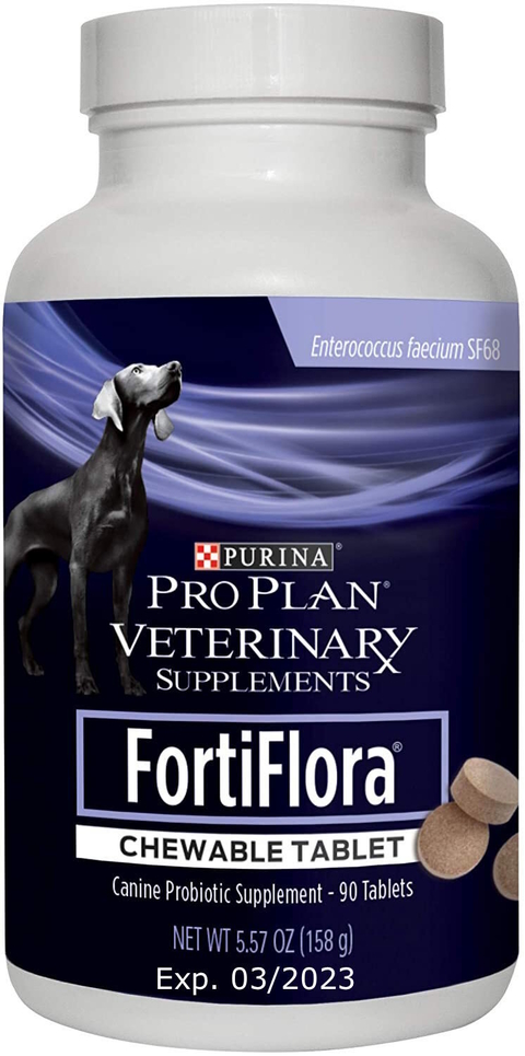 Purina Pro Plan FortiFlora Probiotics for Dogs | Probiótico para Cães | 90 Tabletes