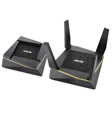 ASUS AX6100 WiFi 6 Mesh RT-AX92U Sistema WiFi Tri-Band Gigabit Wireless | Gaming & Streaming | AiMesh Compatible | Adaptive QoS | Cobertura de 500 m² | Incluída Segurança de Internet Vitalícia