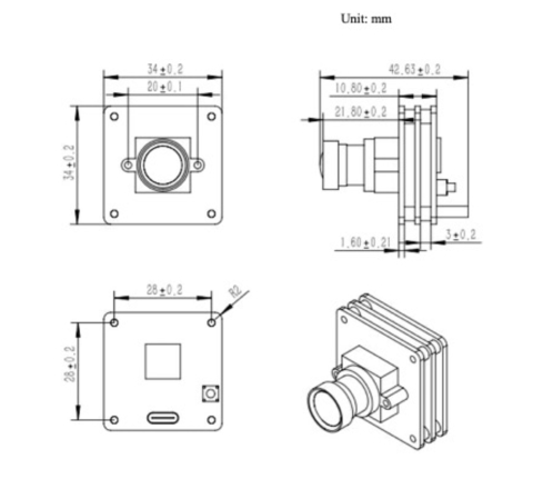 Arducam 12MP IMX477P USB 3.0 Camera with M12 Fixed Focus Lens , Nvidia Jetson , B0459 , B0459C