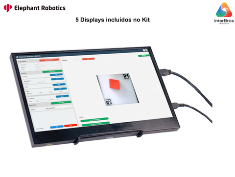 Elephant Robotics Robot Kit Bundle For Laboratory , 5 MechArm Pi + 5 AI Kits Artificial Intelligence , Braços Robóticos , Educacional , Treinamento , Pesquisa , +12 anos na internet