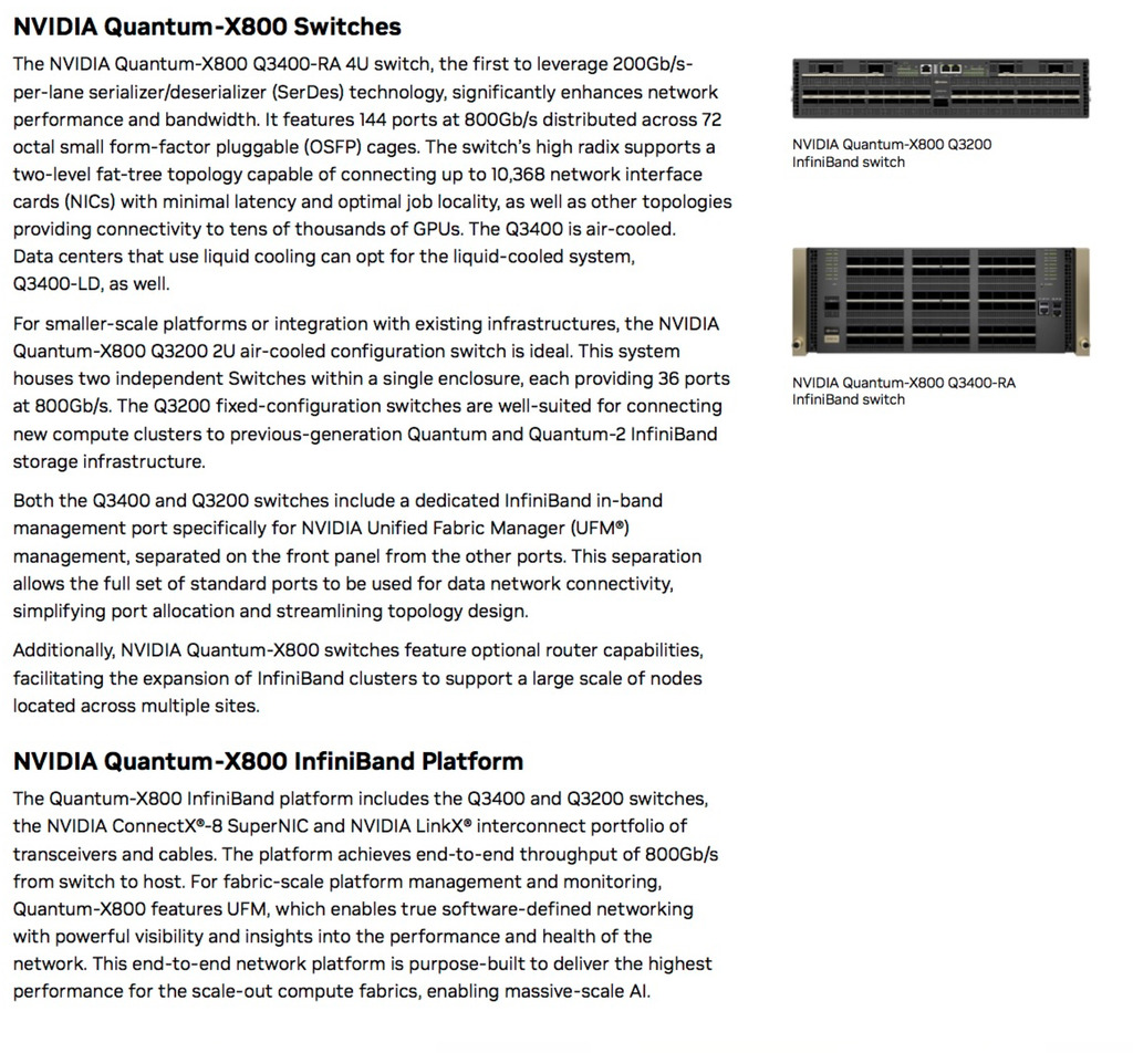 NVIDIA Quantum-X800 InfiniBand Switches , 800Gb/s - comprar online