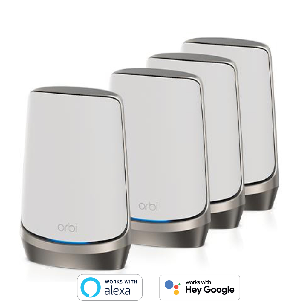 Netgear Orbi 900 Series Quad-Band l WiFi 6e Mesh 10.8Gbps RBKE964 , RBKE963, RBKE962, RBSE960, Até 200 Dispositivos - comprar online