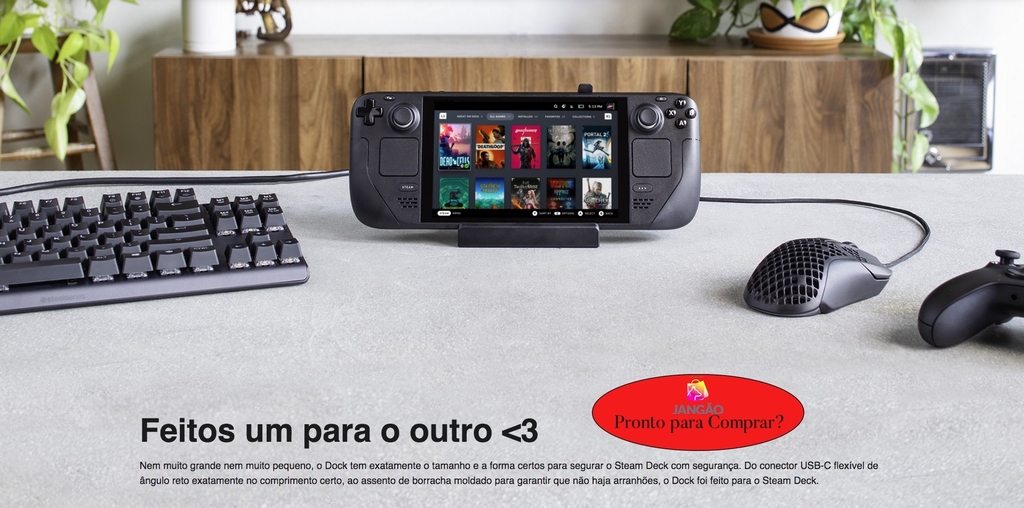 Image of Valve Handheld Steam Deck l 7" Touchscreen l All-in-one portable PC gaming l Full-featured gaming PC l PC Gamer Portátil l Recursos completos de PC l O portátil para jogos mais poderoso e completo do mundo l O dispositivo gamer mais esperado dos últimos anos