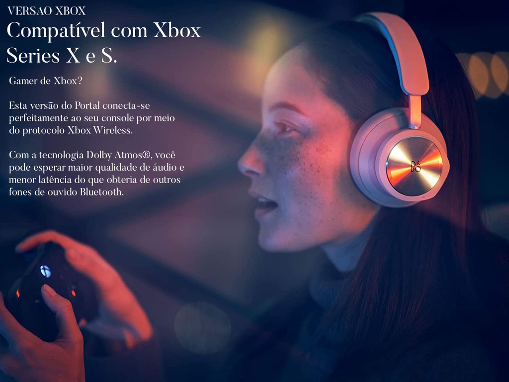 Bang & Olufsen Beoplay Portal l Versão para Xbox Series, Nintendo Switch e Mobile l Elite Gaming Headset l Over-Ear Wireless Headphones l Virtual Surround 3D Sound l Dolby Atmos e ANC Avançados e Ajustados para games l Virtual Boom Arm l Bateria de até 24 horas l Escolha sua Cor - comprar online