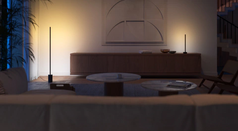 Philips Hue White & Color Ambiance Gradient Signe 2-PACK Cor: Preta LED Floor Lamp 2ª Geração - buy online