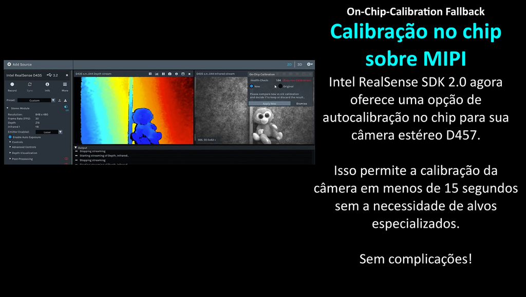 Imagen de Intel RealSense Stereo Depth 3D Camera D457 l IP65 a prova de poeira e água l Interface GMSL/FAKRA l IMU integrado l Projetada para Robôs autônomos