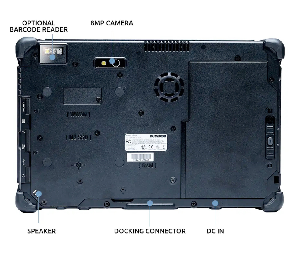 Durabook l R11L Rugged Tablet l Tablet Industrial Robusto l 12th Gen Intel Pentium Gold Processor 8505 l 11.6” FHD (1920 x 1080) LCD Display l Personalizável l Projetado para os ambientes mais severos l Peça um orçamento - online store