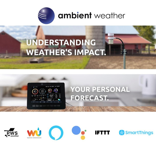 Imagem do Ambient Weather WS-5000 Estação Metereológica Ultrassônica WiFi | Case Outdoor de Proteção para o Higrômetro | Alcance de 300 metros | Compatível com Alexa e Google | Internet Conectada