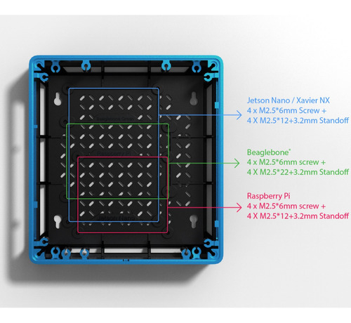 Seeed Studio re_Computer Case | Compatível para SBCs populares, incluindo ODYSSEY-X86J4105, Raspberry Pi, BeagleBone, Jetson Nano e NX | Estrutura Empilhável | Tampa removível de Acrílico - Loja do Jangão - InterBros