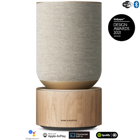 Bang & Olufsen Beosound Balance, OAK , Wireless Smart 360º Speaker, Poderoso Som de 850W , Recomendado para áreas de 10m² até 80m²