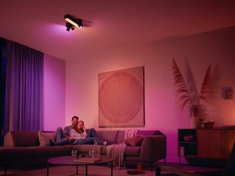 Philips Hue White & Color Ambiance Centris l Smart 3-Spots Ceiling Bar l Luminária de Teto l Ajuste cada Luz Individualmente l Poderoso Fluxo Luminoso 2.810 lumen l Compatível com Alexa, Apple Homekit & Google Assistant | Funciona com Bluetooth e/ou com a Hue Bridge - comprar online