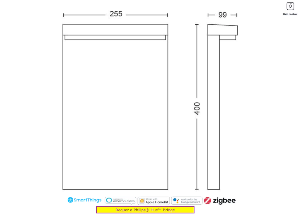 Imagem do Philips Hue White and Color Ambiance Nyro Outdoor Pedestal l Luminária de Piso l 16 Milhões de Cores l Compatível com Alexa, Apple Homekit & Google Assistant | Requer a Hue Bridge