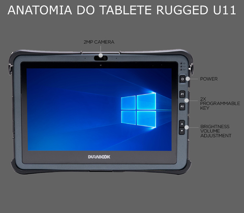 Durabook l U11 Rugged Laptop l Solução 2 em 1 l Laptop e Tablete Industrial l Teclado destacável l 11.6″ FHD (1920 x 1080) LCD Display l Personalização sem limites l Tão forte quanto possível l Projetado para os ambientes mais severos