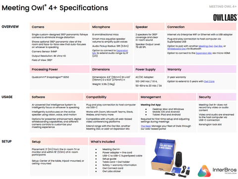 Owl Labs Meeting Owl 4+ & Owl Bar - online store