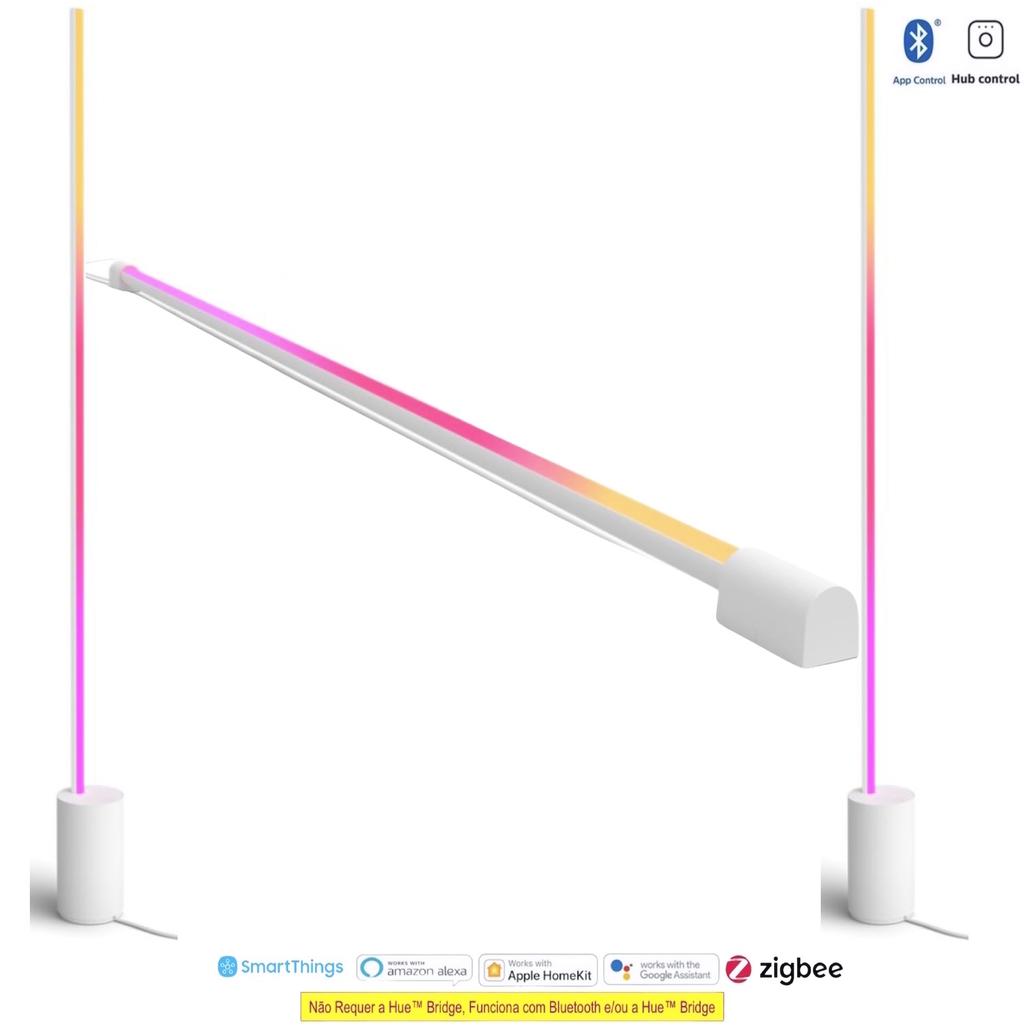 Imagem do Philips Hue White & Color Ambiance Gradient Floor Signe + Philips Hue Play Gradient Light Tube Large TVs de 60" e Maiores