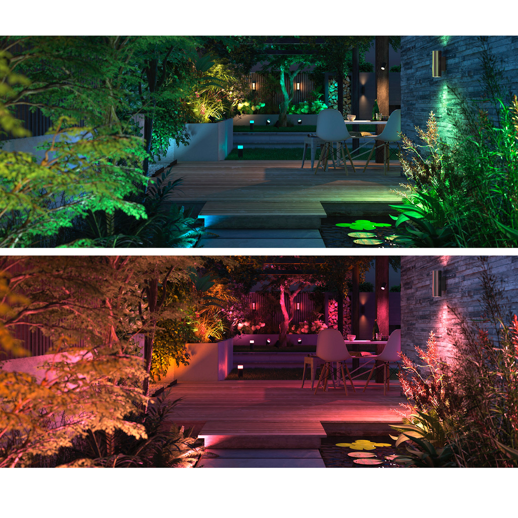 Philips Hue Amarant l Outdoor Light Bar l LED Wall Floodlight l Luminária Inteligente Outdoor de Piso l Alto Fluxo Luminoso de até 2.800 lumen l LED Integrado l Sem Fonte de Energia l Compatível com Alexa, Apple Homekit & Google Assistant l Requer Hue Bridge