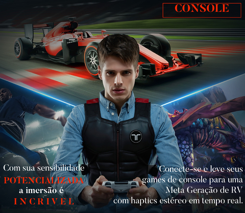 bHaptics Tactsuit l Wearable Haptic Vest , Colete Háptico , Trajes Hápticos de Corpo Inteiro , Compatível com VR PC PS4/5 XBOX