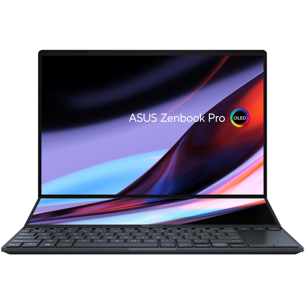 ASUS 14.5" ZenBook Pro 14 Duo OLED l Multi-Touch Notebook l Intel Core i9 14-Core (12th Gen) l 32GB LPDDR5 RAM | 1TB M.2 PCIe 4.0 SSD l 14.5" 2880 x 1800 OLED Touchscreen l 12.7" ScreenPad Plus Touchscreen l Intel Iris Xe l UX8402ZA-DB76T