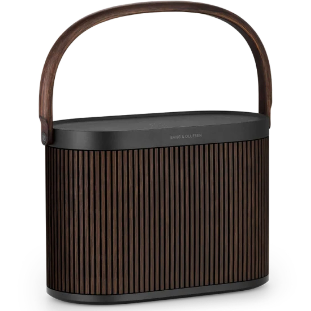 Bang & Olufsen Beosound A5 Powerful Portable Bluetooth Speaker with Wi-Fi Connection, Carry-Strap, Dark Oak - Loja do Jangão - InterBros