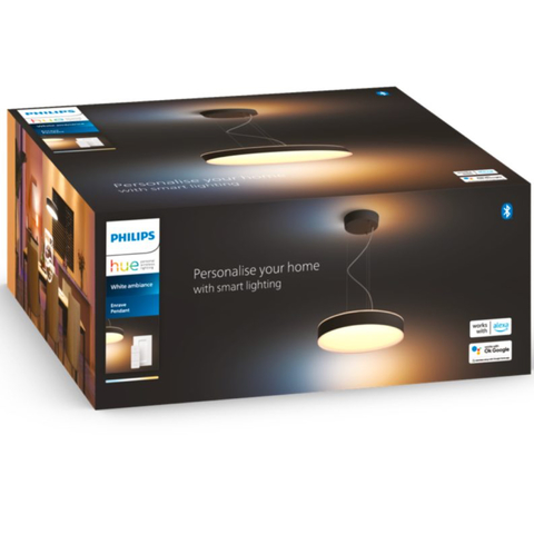 Philips Hue White and Color Ambiance Enrave l Ceiling Pendant Smart l Luminária Pendente de Teto Inteligente l Bluetooth & WiFi l LED Integrado l Poderoso Fluxo Luminoso 4.300 lumen l Copas, Cozinha, Sala de Jantar, Escritório l Compatível com Alexa, Apple Homekit & Google Assistant l Requer Hue Bridge - loja online