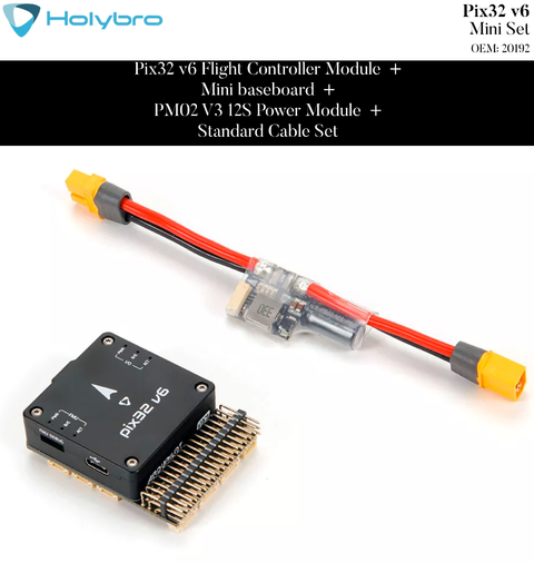 Holybro Pixhawk Pix32 v6​ l Sistema de Voo & GPS l Controlador de voo modular l UAVs & Drones l 11056 l 20190 l 20191 l 20192 l 20193 l Escolha seu Kit - online store