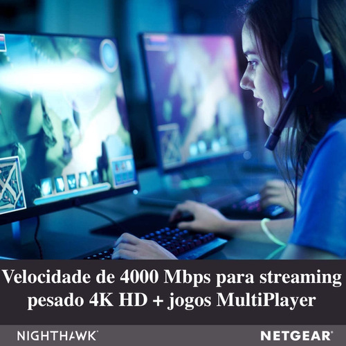 Netgear Nighthawk R8000P X6S Wifi Tri-Band Multi Player Gamer 325m² - Loja do Jangão - InterBros