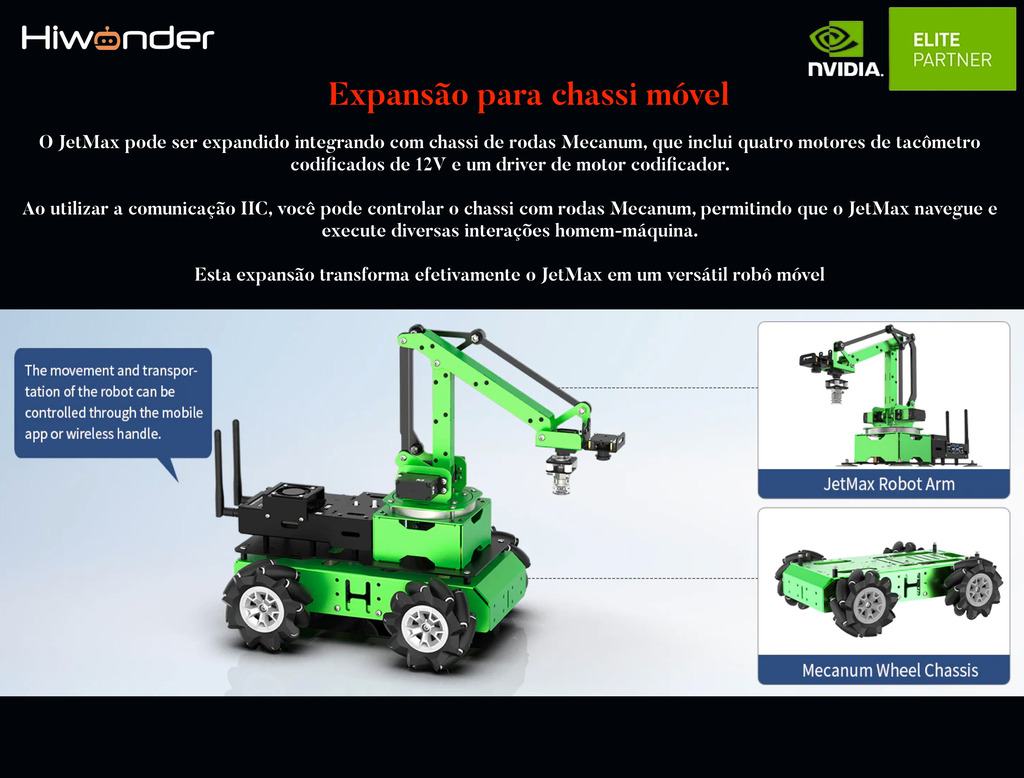 Hiwonder JetMax Advanced Kit NVIDIA JETSON NANO Robot Arm Open Source Vision Recognition Program Robot with Electric Sliding Rail Support ROS Python na internet