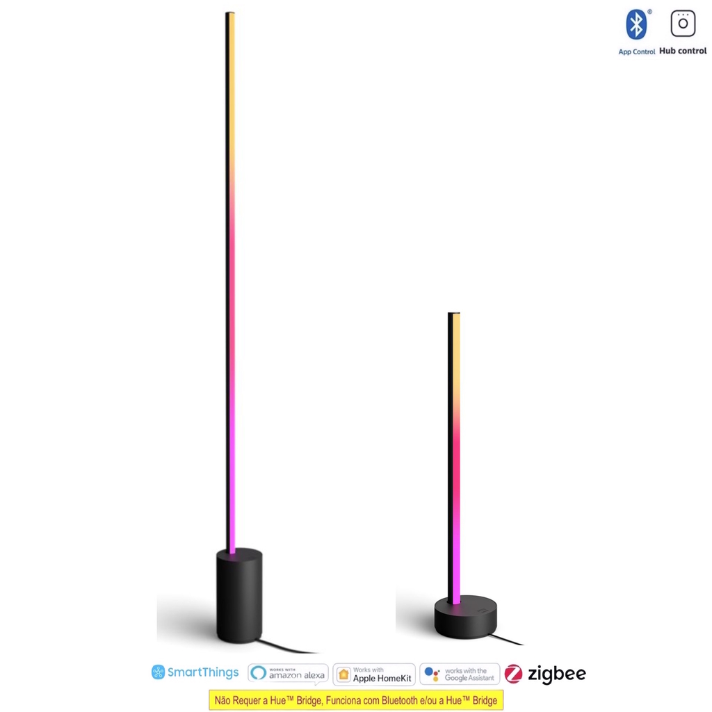 Philips Hue White & Color Ambiance Gradient Signe LED Floor Lamp + LED Table Lamp 2ª Geração