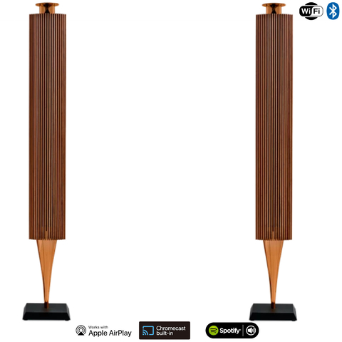 Bang & Olufsen Beolab 18 l Cor Walnut l Iconic Wireless Stereo Speakers for Home Cinema l Pillar of Luxury Sound l Adaptive Bass Linearization​ l Acoustic Lens technology l Aparências Elegantes l 320 Watts l Wi-Fi & Bluetooth l Chromecast & Google Assistant Integrados l Compatível com Apple 2 & Spotify Connect l Recomendado para áreas de 10m² até 40m²